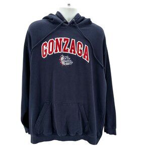 Vintage CI Sport Gonzaga Mens XL Hoodie Bulldogs Letter Patch Navy Blue